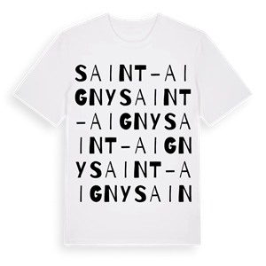 Saint-Aigny ordlek t-shirt – ekologisk bomull t-shirt från Pinshirt