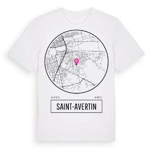 Saint-Avertin t-shirt – ekologisk bomull t-shirt från Pinshirt