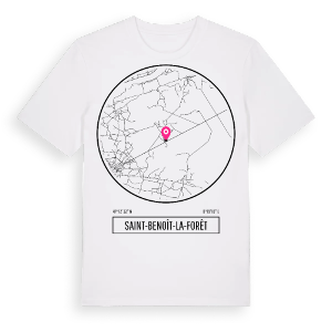 Saint-Benoît-la-Forêt t-shirt – ekologisk bomull t-shirt från Pinshirt