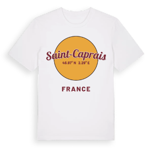 Saint-Caprais cirkel t-shirt – ekologisk bomull t-shirt från Pinshirt
