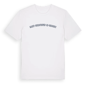 Saint-Christophe-le-Chaudry college t-shirt – ekologisk bomull t-shirt från Pinshirt