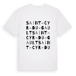 Saint-Cyr-du-Gault ordlek t-shirt – ekologisk bomull t-shirt från Pinshirt