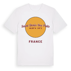 Saint-Denis-des-Puits cirkel t-shirt – ekologisk bomull t-shirt från Pinshirt