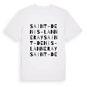 Saint-Denis-Lanneray ordlek t-shirt – ekologisk bomull t-shirt från Pinshirt