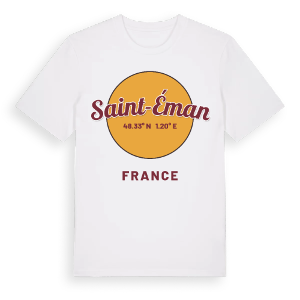 Saint-Éman cirkel t-shirt – ekologisk bomull t-shirt från Pinshirt
