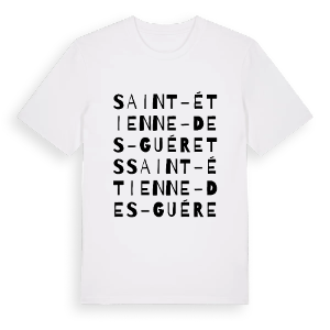Saint-Étienne-des-Guérets ordlek t-shirt – ekologisk bomull t-shirt från Pinshirt