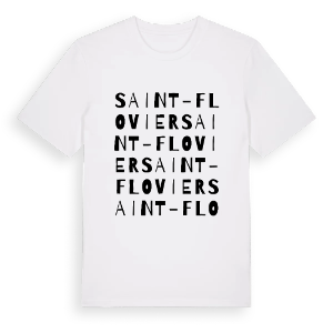 Saint-Flovier ordlek t-shirt – ekologisk bomull t-shirt från Pinshirt