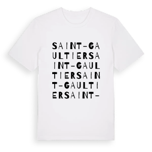 Saint-Gaultier ordlek t-shirt – ekologisk bomull t-shirt från Pinshirt