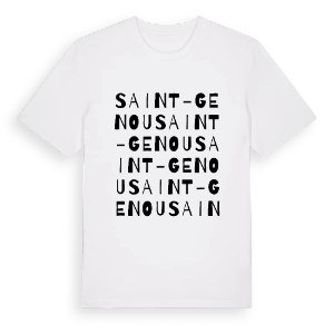 Saint-Genou ordlek t-shirt – ekologisk bomull t-shirt från Pinshirt