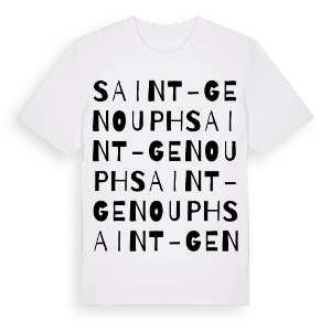 Saint-Genouph ordlek t-shirt – ekologisk bomull t-shirt från Pinshirt