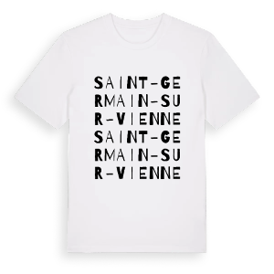 Saint-Germain-sur-Vienne ordlek t-shirt – ekologisk bomull t-shirt från Pinshirt