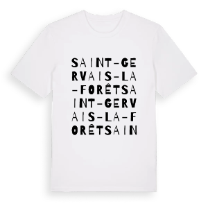 Saint-Gervais-la-Forêt ordlek t-shirt – ekologisk bomull t-shirt från Pinshirt