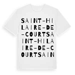 Saint-Hilaire-de-Court ordlek t-shirt – ekologisk bomull t-shirt från Pinshirt
