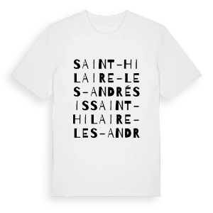 Saint-Hilaire-les-Andrésis ordlek t-shirt – ekologisk bomull t-shirt från Pinshirt
