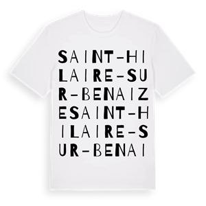 Saint-Hilaire-sur-Benaize ordlek t-shirt – ekologisk bomull t-shirt från Pinshirt