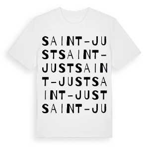 Saint-Just ordlek t-shirt – ekologisk bomull t-shirt från Pinshirt