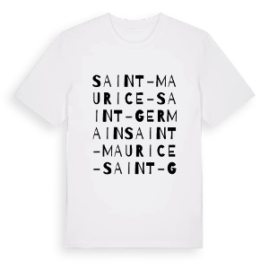 Saint-Maurice-Saint-Germain ordlek t-shirt – ekologisk bomull t-shirt från Pinshirt