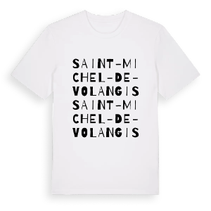 Saint-Michel-de-Volangis ordlek t-shirt – ekologisk bomull t-shirt från Pinshirt