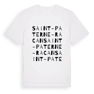 Saint-Paterne-Racan ordlek t-shirt – ekologisk bomull t-shirt från Pinshirt