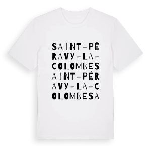 Saint-Péravy-la-Colombe ordlek t-shirt – ekologisk bomull t-shirt från Pinshirt