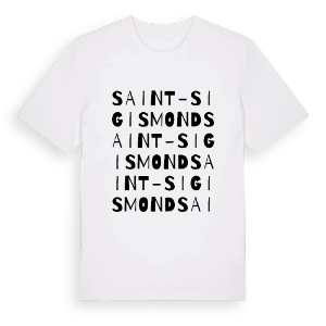 Saint-Sigismond ordlek t-shirt – ekologisk bomull t-shirt från Pinshirt