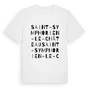 Saint-Symphorien-le-Château ordlek t-shirt – ekologisk bomull t-shirt från Pinshirt