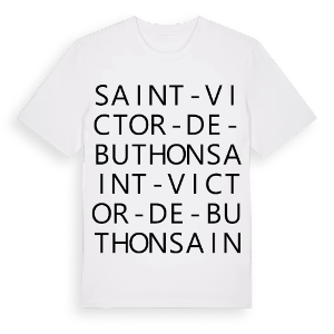 Saint-Victor-de-Buthon ordlek t-shirt – ekologisk bomull t-shirt från Pinshirt