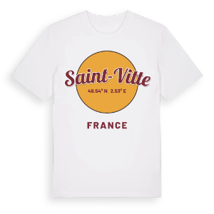 Saint-Vitte cirkel t-shirt – ekologisk bomull t-shirt från Pinshirt