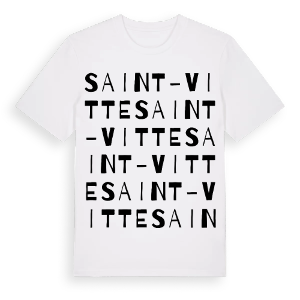Saint-Vitte ordlek t-shirt – ekologisk bomull t-shirt från Pinshirt