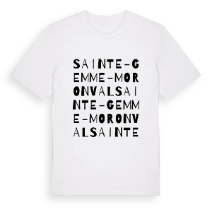 Sainte-Gemme-Moronval ordlek t-shirt – ekologisk bomull t-shirt från Pinshirt