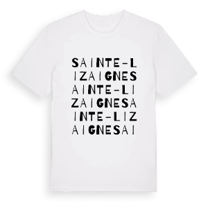 Sainte-Lizaigne ordlek t-shirt – ekologisk bomull t-shirt från Pinshirt