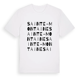 Sainte-Montaine ordlek t-shirt – ekologisk bomull t-shirt från Pinshirt