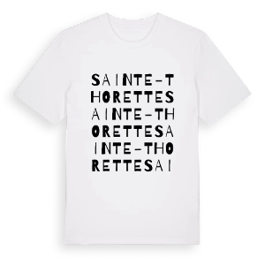 Sainte-Thorette ordlek t-shirt – ekologisk bomull t-shirt från Pinshirt