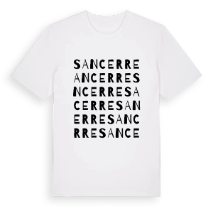 Sancerre ordlek t-shirt – ekologisk bomull t-shirt från Pinshirt
