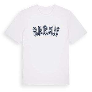 Saran college t-shirt – ekologisk bomull t-shirt från Pinshirt