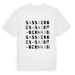 Sassierges-Saint-Germain ordlek t-shirt – ekologisk bomull t-shirt från Pinshirt