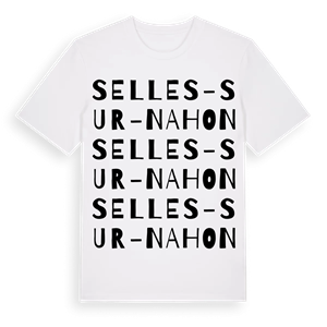 Selles-sur-Nahon ordlek t-shirt – ekologisk bomull t-shirt från Pinshirt