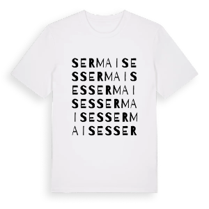 Sermaises ordlek t-shirt – ekologisk bomull t-shirt från Pinshirt