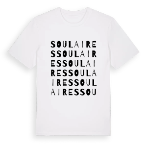 Soulaires ordlek t-shirt – ekologisk bomull t-shirt från Pinshirt