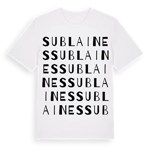 Sublaines ordlek t-shirt – ekologisk bomull t-shirt från Pinshirt