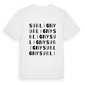 Subligny ordlek t-shirt – ekologisk bomull t-shirt från Pinshirt
