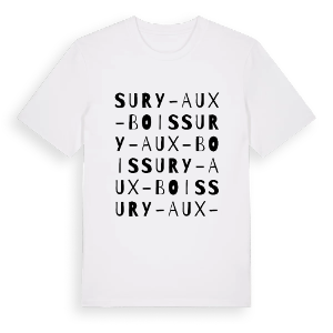 Sury-aux-Bois ordlek t-shirt – ekologisk bomull t-shirt från Pinshirt