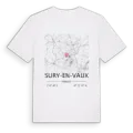 Sury-en-Vaux karta t-shirt