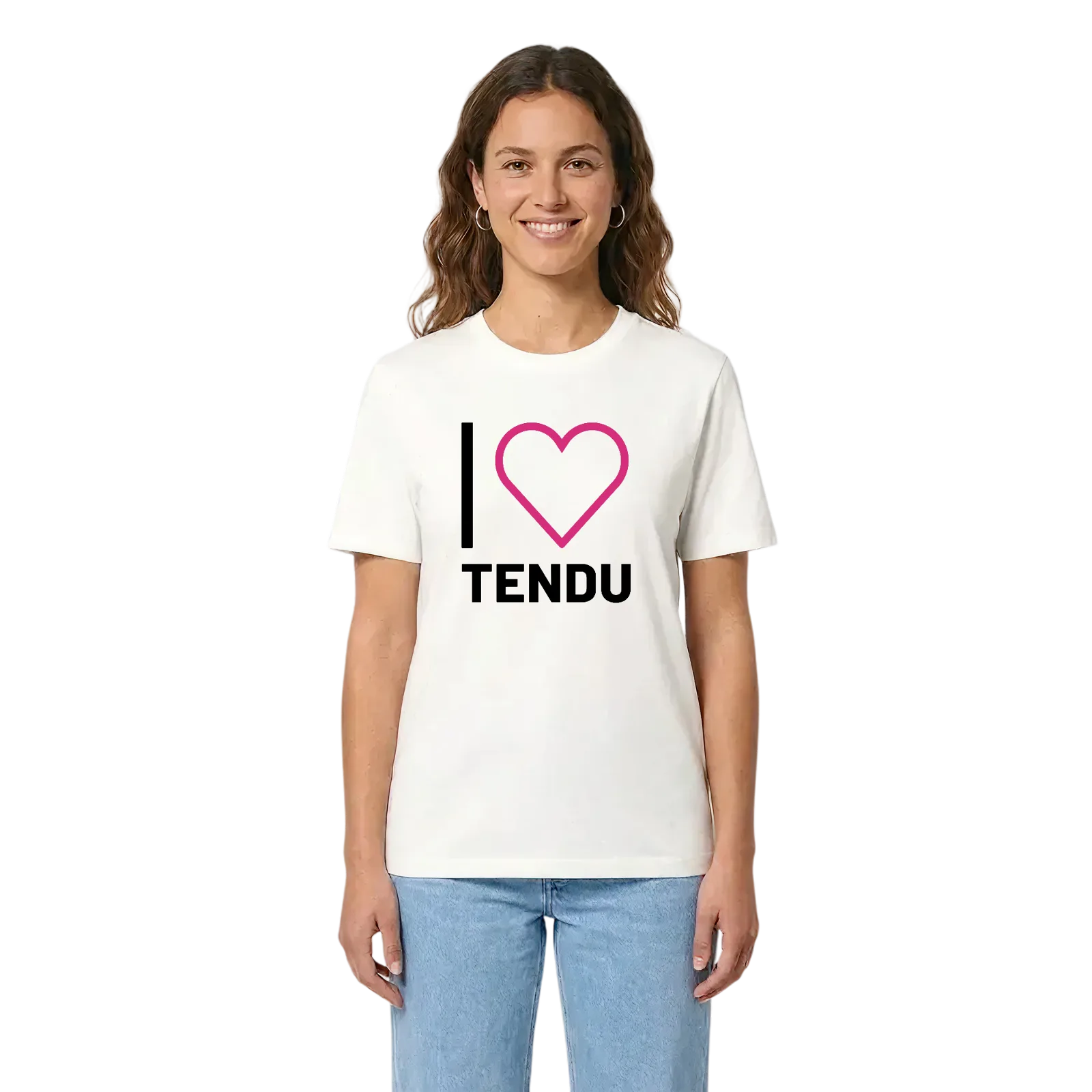 Jag älskar Tendu t-shirt stort tryck – White, i miljö