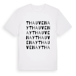 Thauvenay ordlek t-shirt – ekologisk bomull t-shirt från Pinshirt