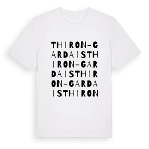 Thiron-Gardais ordlek t-shirt – ekologisk bomull t-shirt från Pinshirt