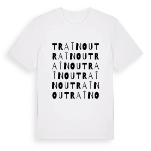 Traînou ordlek t-shirt – ekologisk bomull t-shirt från Pinshirt
