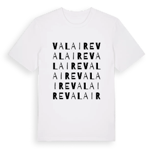 Valaire ordlek t-shirt – ekologisk bomull t-shirt från Pinshirt