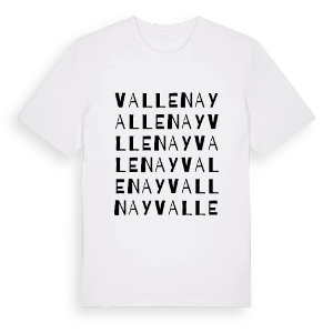 Vallenay ordlek t-shirt – ekologisk bomull t-shirt från Pinshirt
