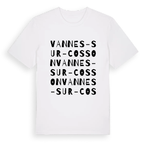 Vannes-sur-Cosson ordlek t-shirt – ekologisk bomull t-shirt från Pinshirt